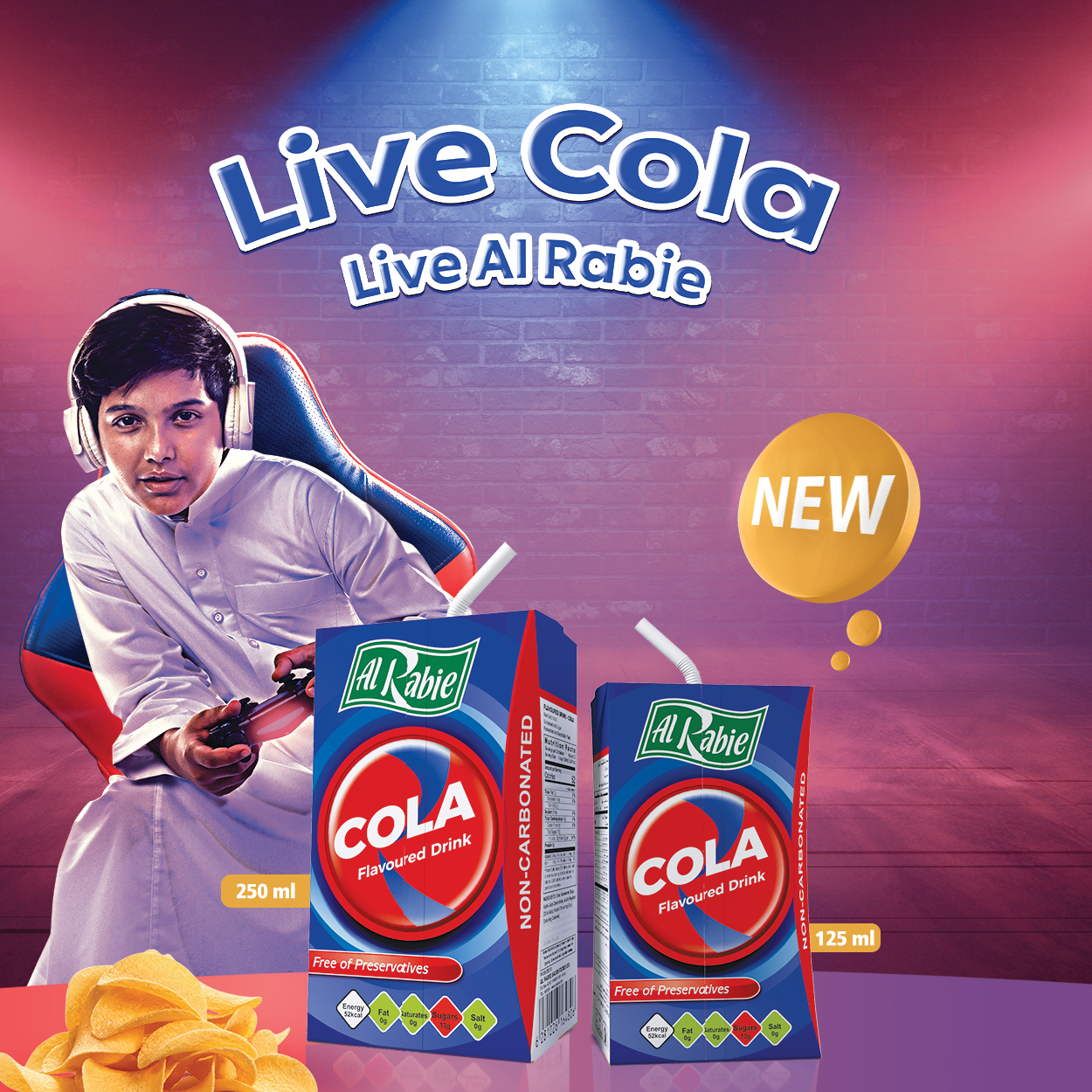 Live COLA, Live AL RABIE ! Discover the NEW and amazing taste of  Al Rabie’s Non-Carbonate COLA Drink !