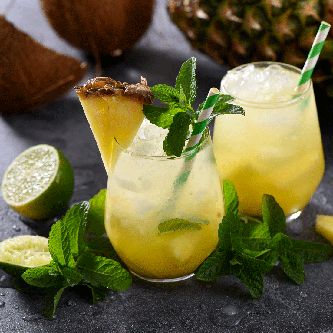 Al Rabie Pineapple Juice with Lime Ague Fresca Cocktail